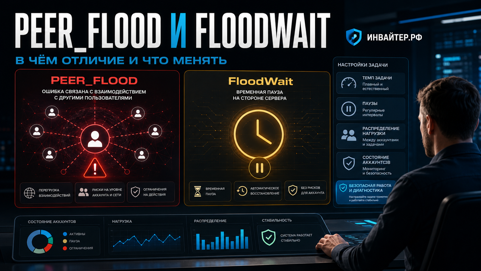 PEER_FLOOD при инвайте и рассылке: отличие от FloodWait и что менять